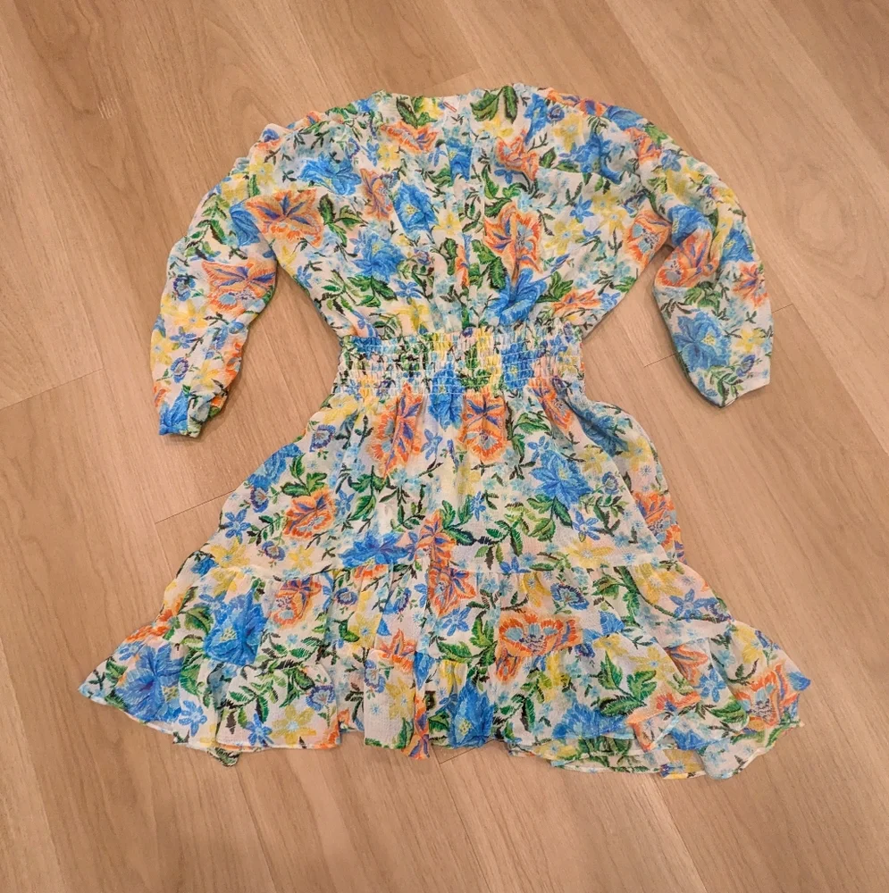 Misa Floral Spring Pastel Mini Dress Size XS - Picture 7 of 7